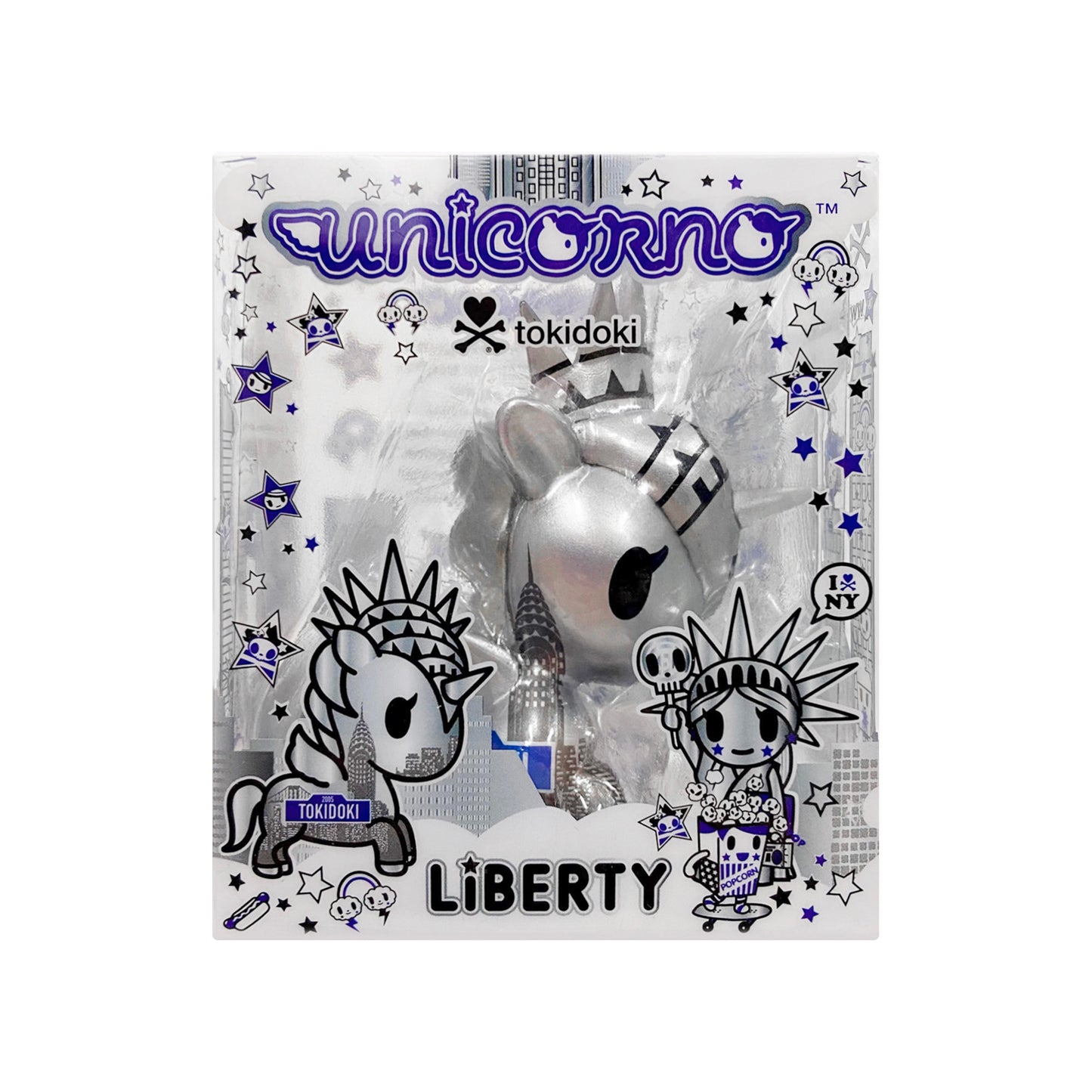 Tokidoki - Liberty Unicorno Taxi Silver NYCC 2018 Exclusive 3" Vinyl Figure