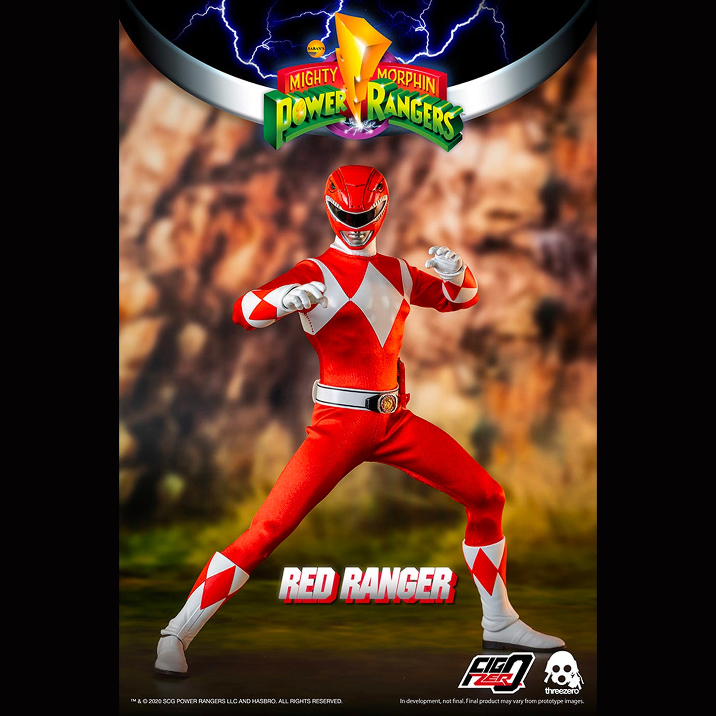 Threezero x FigZero: Mighty Morphin Power Rangers - Red Ranger 12" Tall Figure