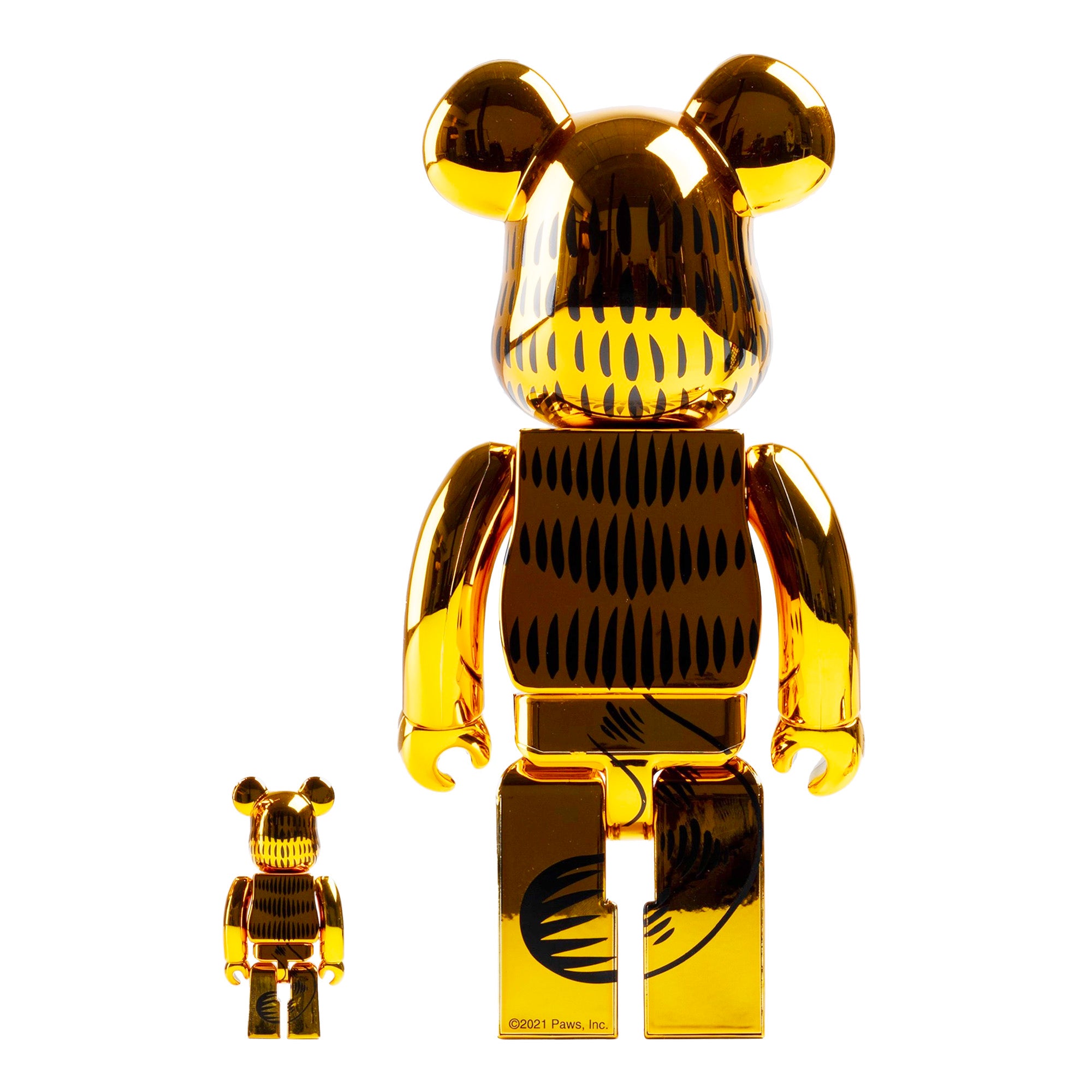 MEDICOM TOY: BE@RBRICK - Garfield Gold Chrome 100% & 400% – TOY TOKYO