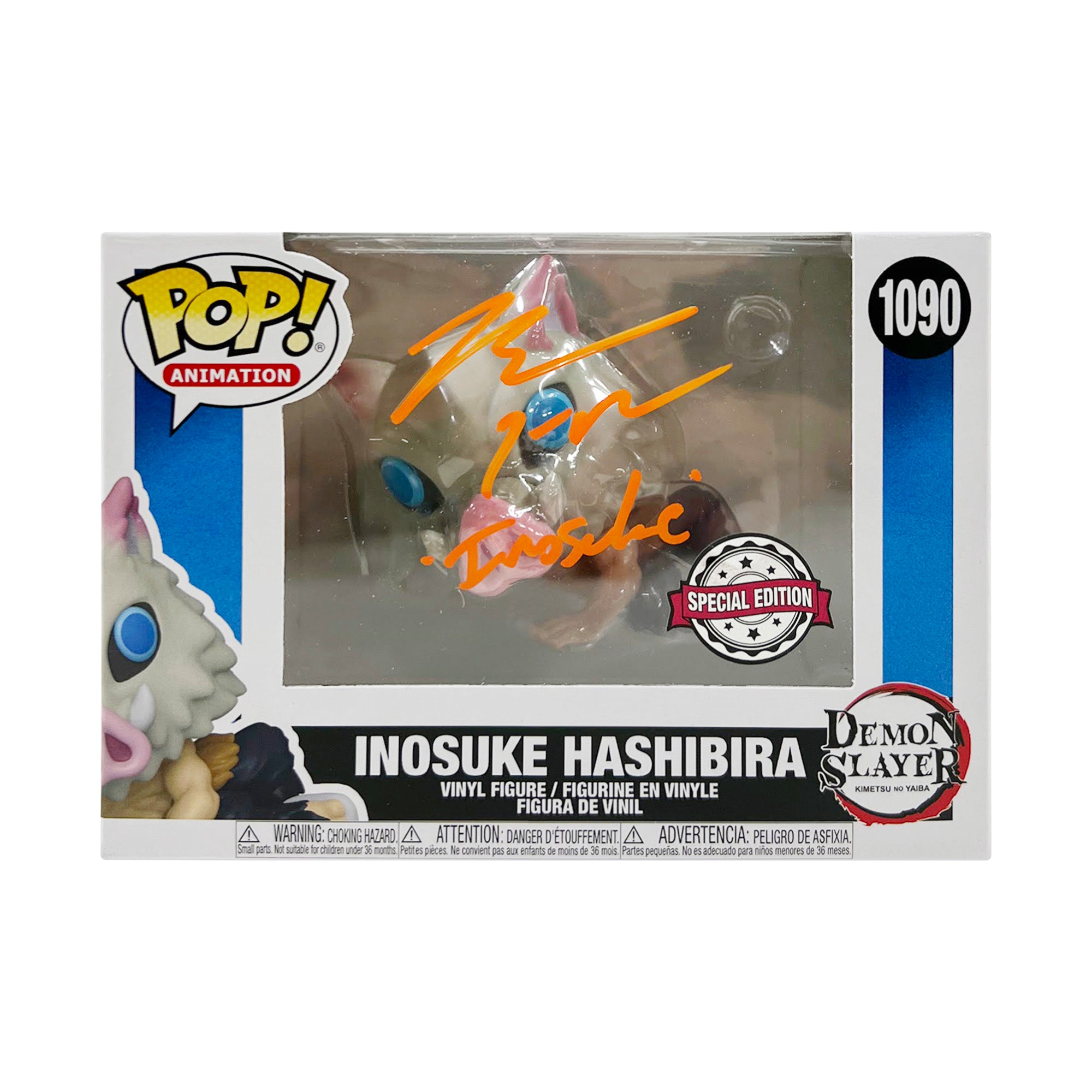 Deals Funko Pop Inosuke Hashibira signed Bryce Papenbrook