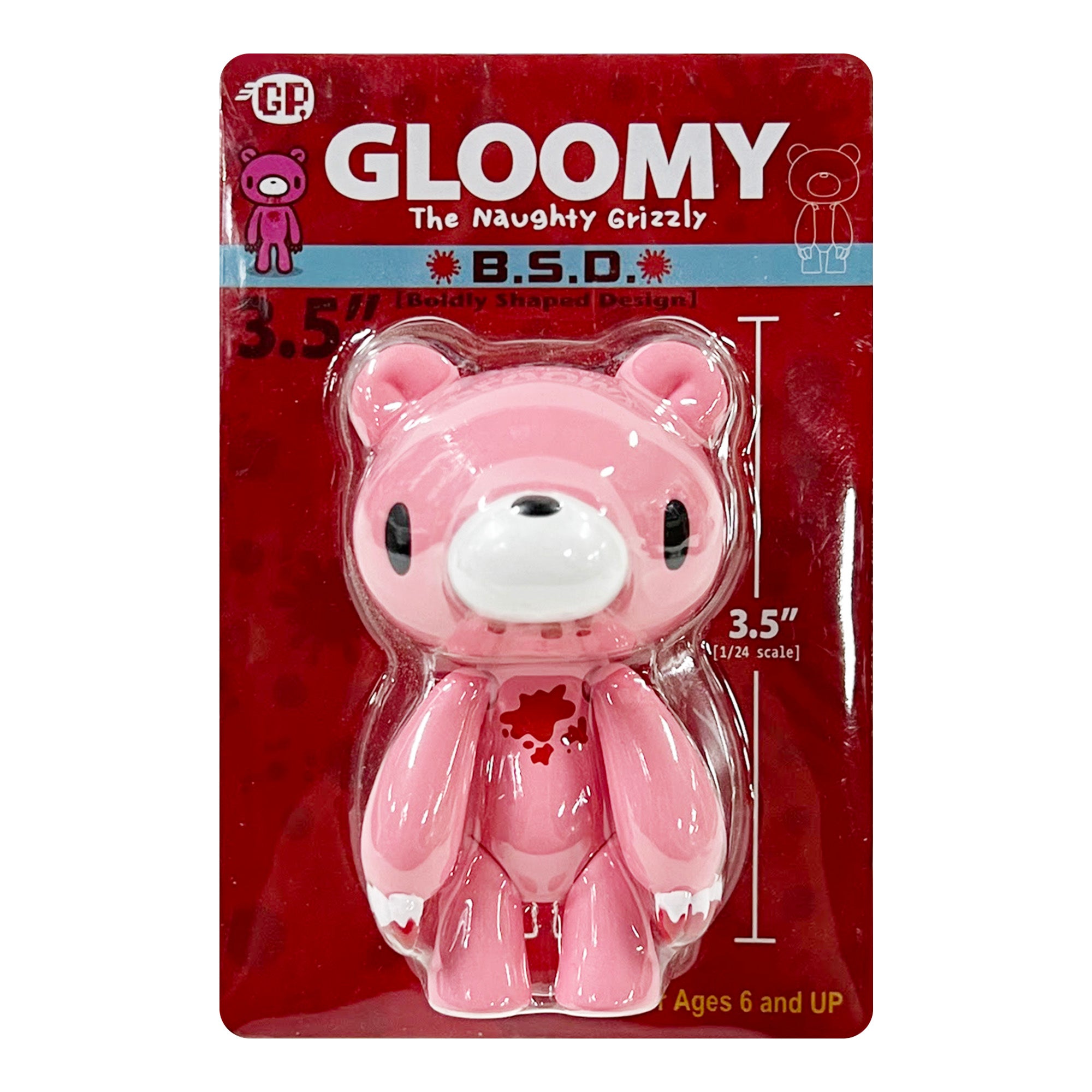 Gloomy The Naughty Grizzly: Boldly Shaped Design - Gloomy CGP-129 Pink 3.5  Tall Vinyl Figure