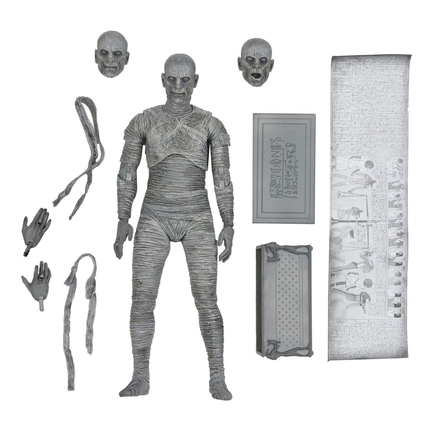 NECA: Universal Monsters - Ultimate Mummy (Black & White) 7" Tall Action Figure