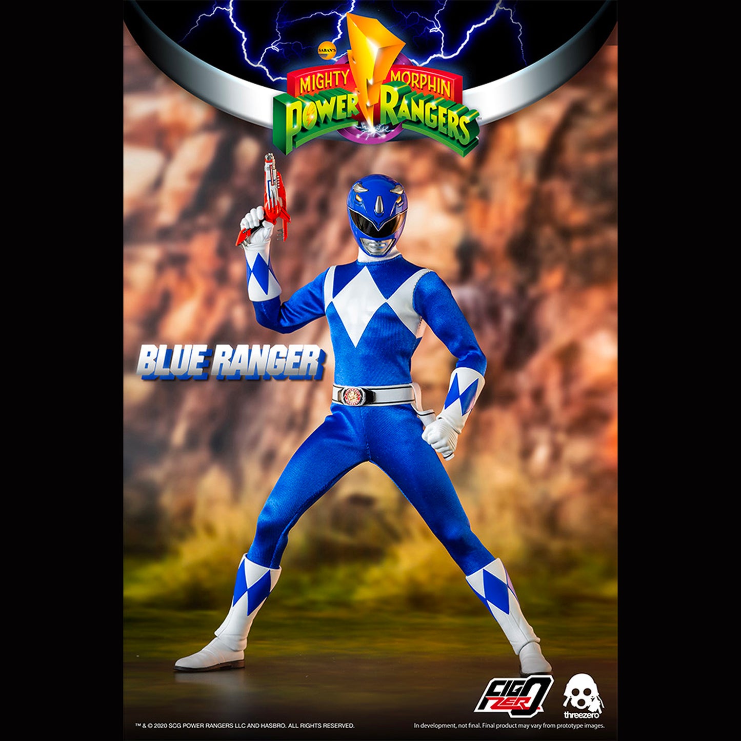 Threezero x FigZero: Mighty Morphin Power Rangers - Blue Ranger 12" Tall Figure