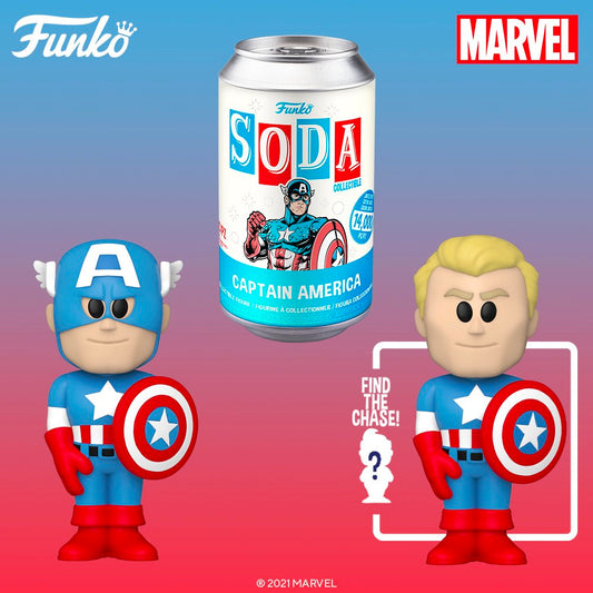 Funko Vinyl SODA: Captain America 14,000 Limited Edition (1 in 6 Chance at Chase)