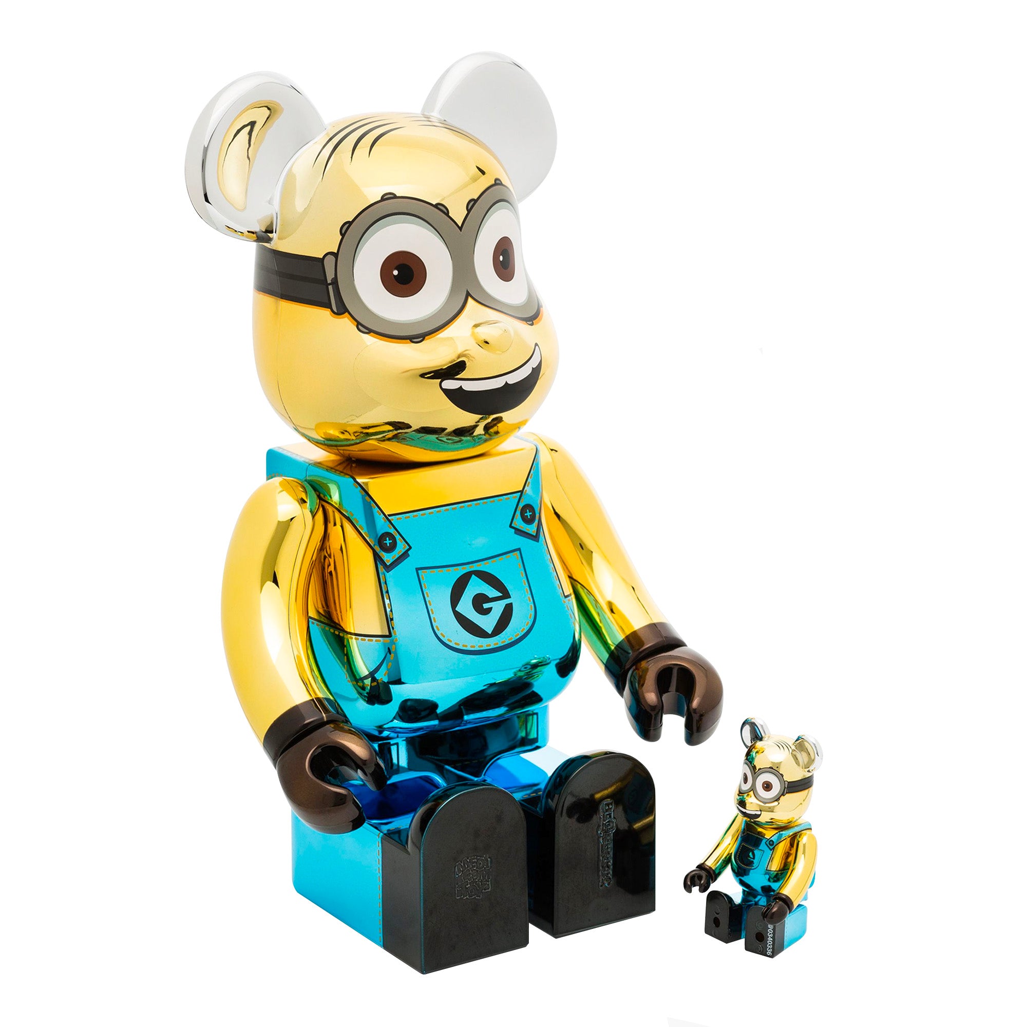 BE@RBRICK DAVE CHROME Ver. 100％ & 400％ ミニオン Minion デイブ