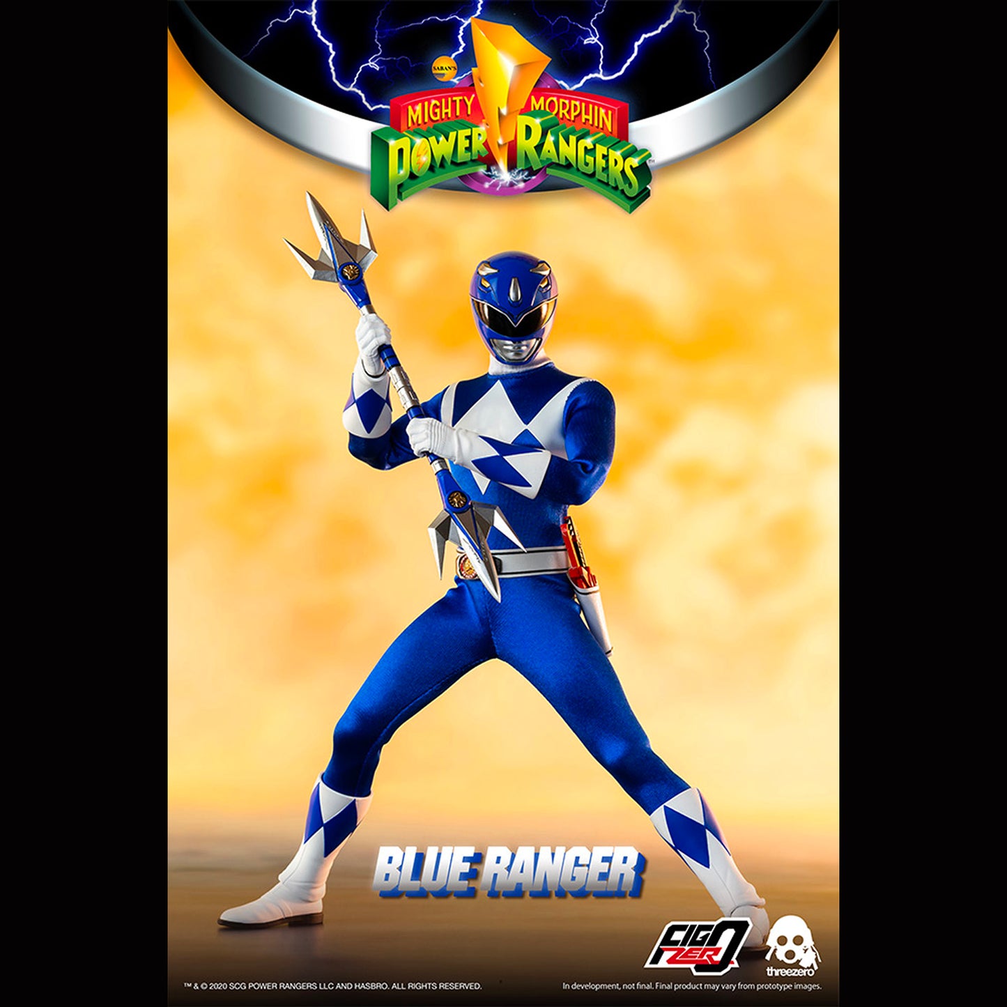 Threezero x FigZero: Mighty Morphin Power Rangers - Blue Ranger 12" Tall Figure
