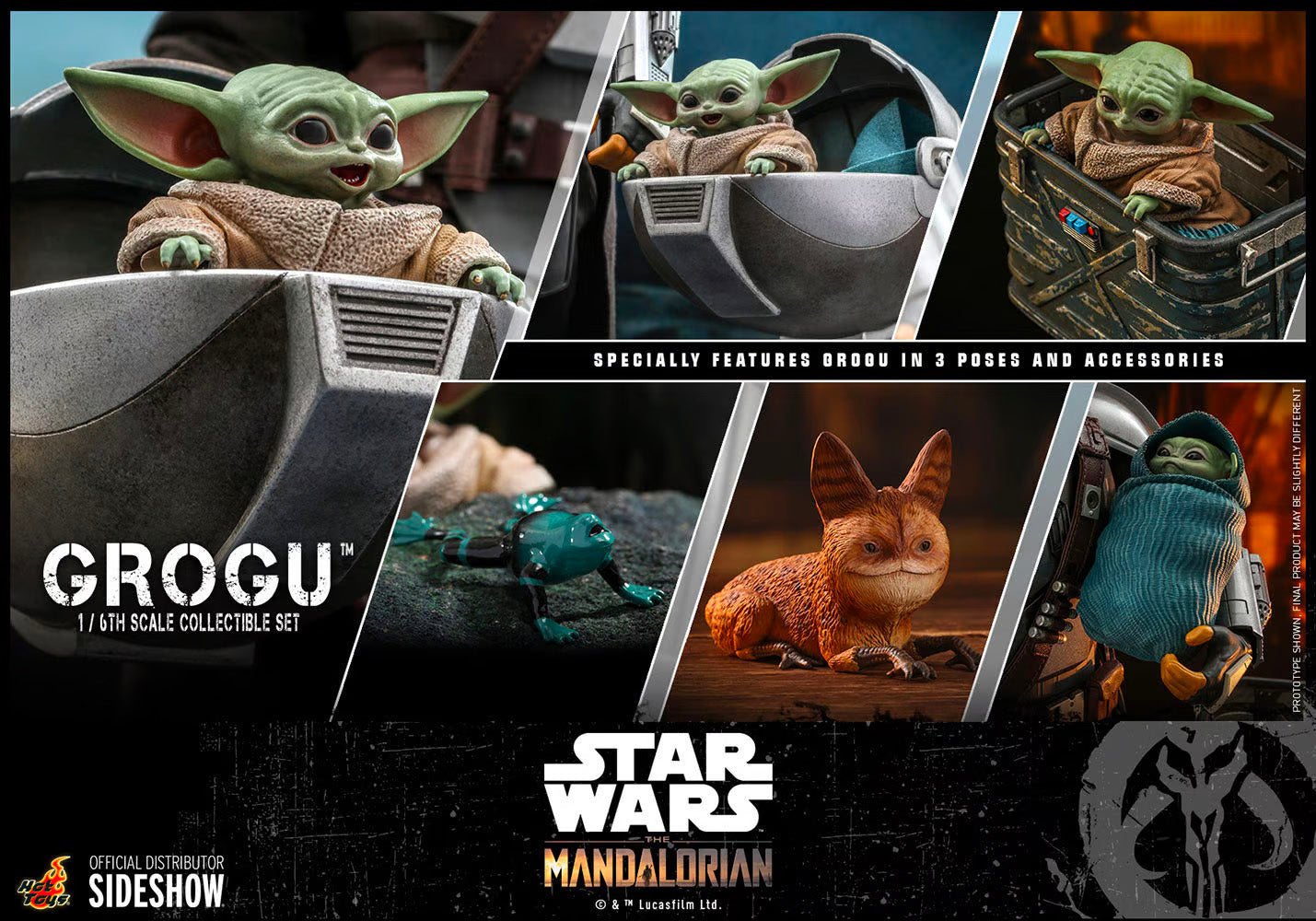 Hot Toys x Sideshow Collectibles: Star Wars - Grogu Sixth Scale Figure Set