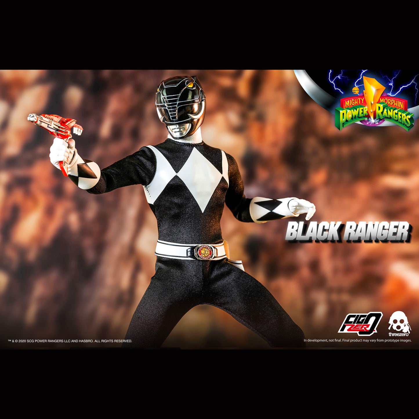 Threezero x FigZero: Mighty Morphin Power Rangers - Black Ranger 12" Tall Figure