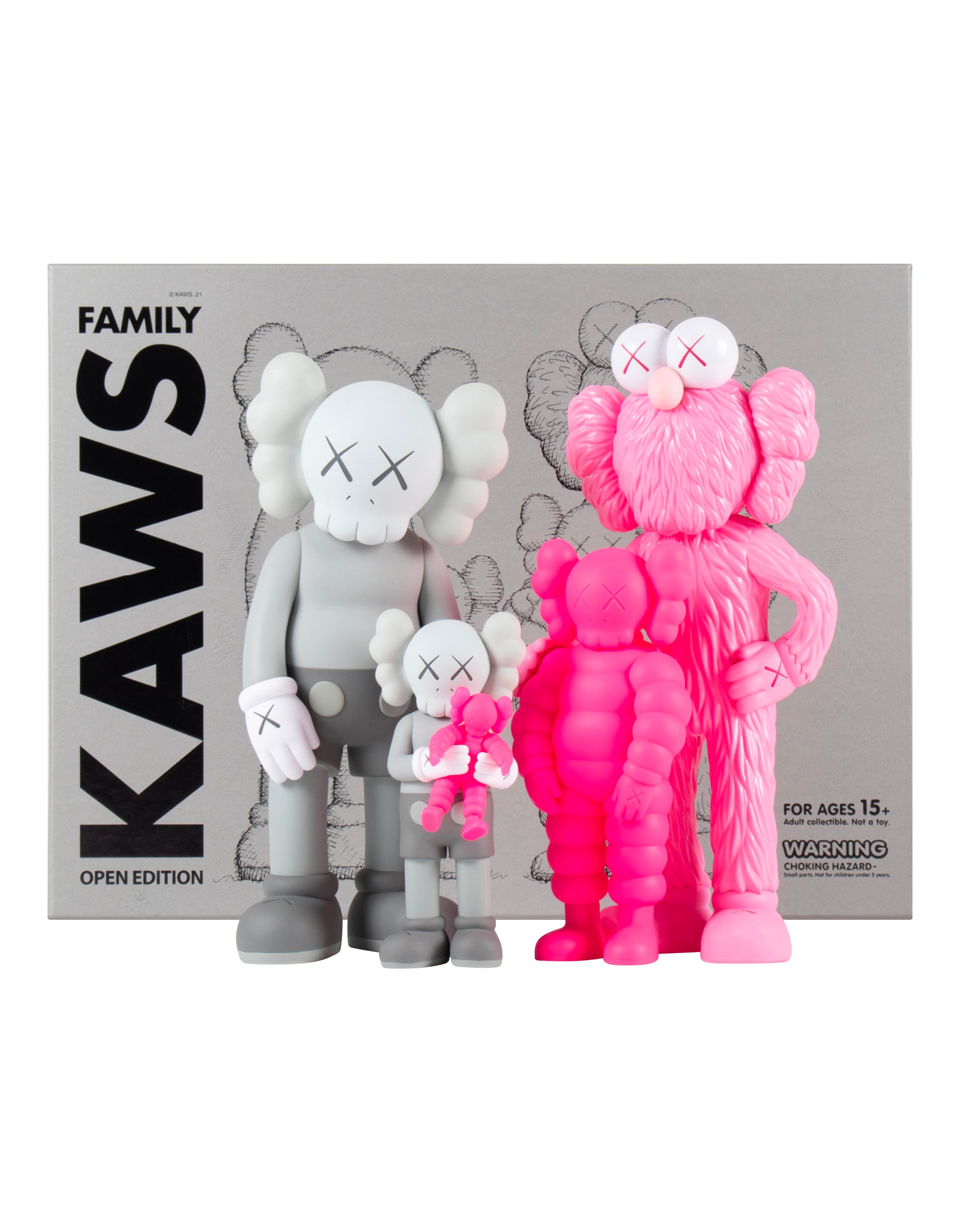 半額SALE☆ キャラクターグッズ KAWS PINK GREY/PINK/FLUORO FAMILY ...