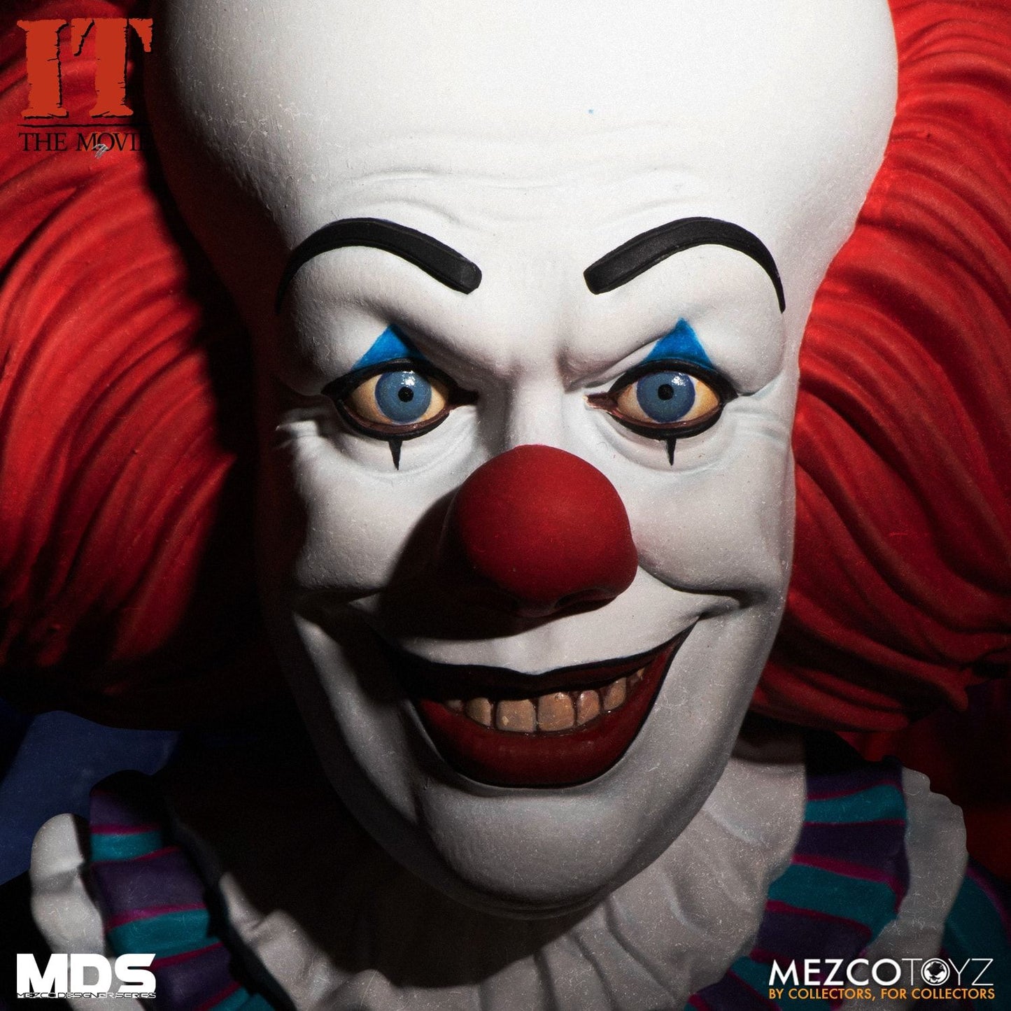 MEZCO TOYZ: LDD Presents - IT 1990: Pennywise 10" Tall Figure: MDS Mega Scale - IT (1990) Deluxe Pennywise 6" Tall Figure