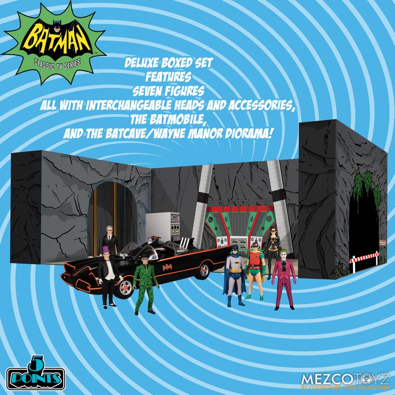 MEZCO TOYZ: 5 Points - Batman (1966): Deluxe Boxed Set