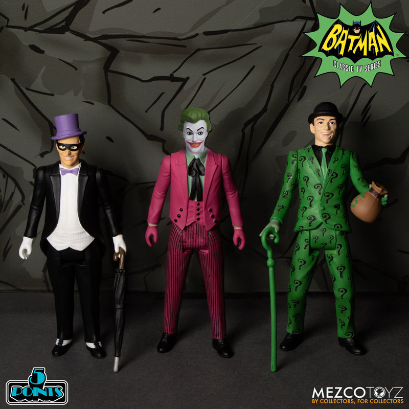 MEZCO TOYZ: 5 Points - Batman (1966): Deluxe Boxed Set